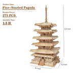 Five-Storied Pagoda Wooden Model Kit – view 5