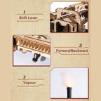 Steam Engine Wooden Locomotive Model – view 6