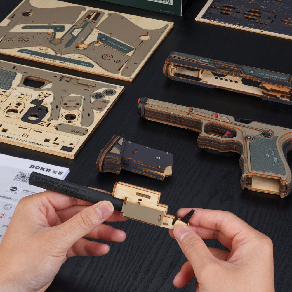 Wooden-Town - Legato C18 DIY Wooden Model Kit – Working Mechanism, 123 Pieces