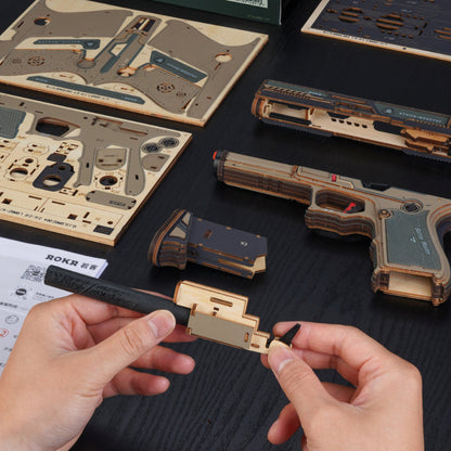 Wooden-Town - Legato C18 DIY Wooden Model Kit – Working Mechanism, 123 Pieces