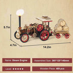 Steam Engine Wooden Locomotive Model – view 7