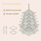 Five-Storied Pagoda Wooden Model Kit – view 6