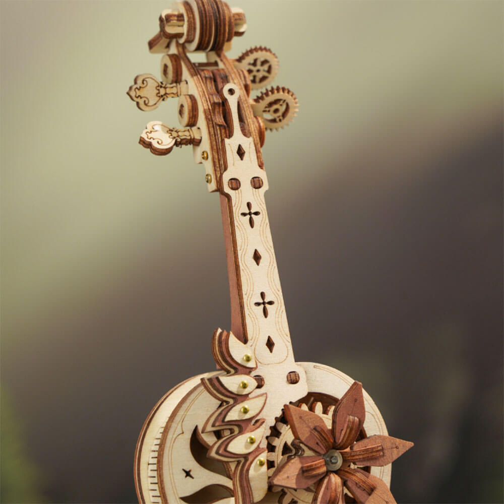 Magic Cello — 24 cm Wooden Mechanical Model Kit (Laser-Cut Plywood) – view 5