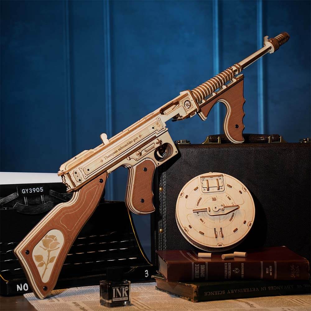 Thompson Wooden 3D Puzzle — Natural Wood Mechanical Model (Brown) – view 5