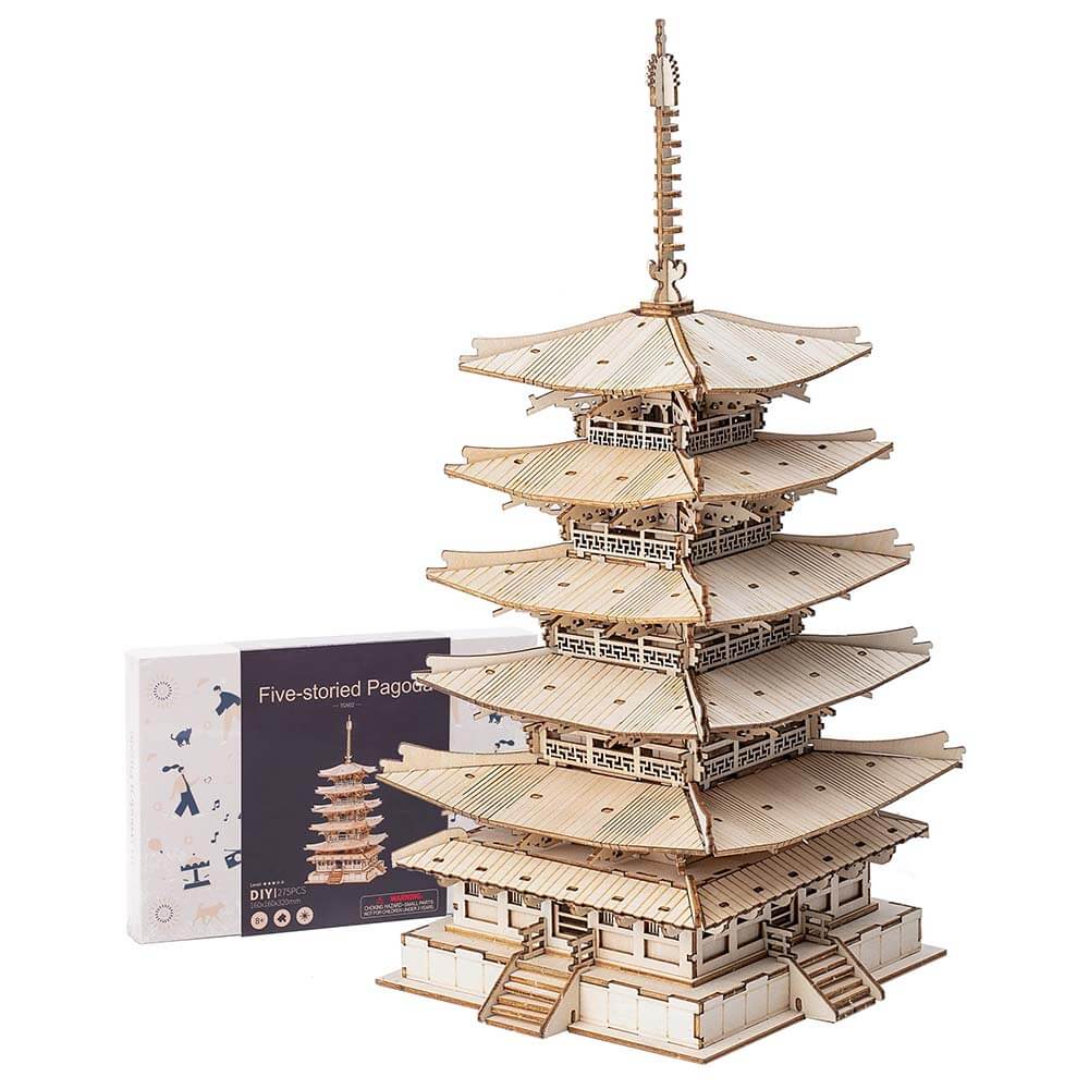 Five-Storied Pagoda Wooden Model Kit – view 7