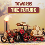 Steam Engine Wooden Locomotive Model – view 9