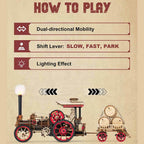 Steam Engine Wooden Locomotive Model – view 10