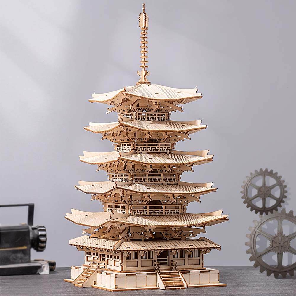 Five-Storied Pagoda Wooden Model Kit – view 8