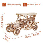 Vintage Car 1:15 Wooden Model Kit — Natural Wood, 20 cm – view 8
