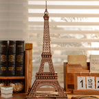 Night of the Eiffel Tower — Rusty Brown Wooden Model Kit, LED Light – view 9
