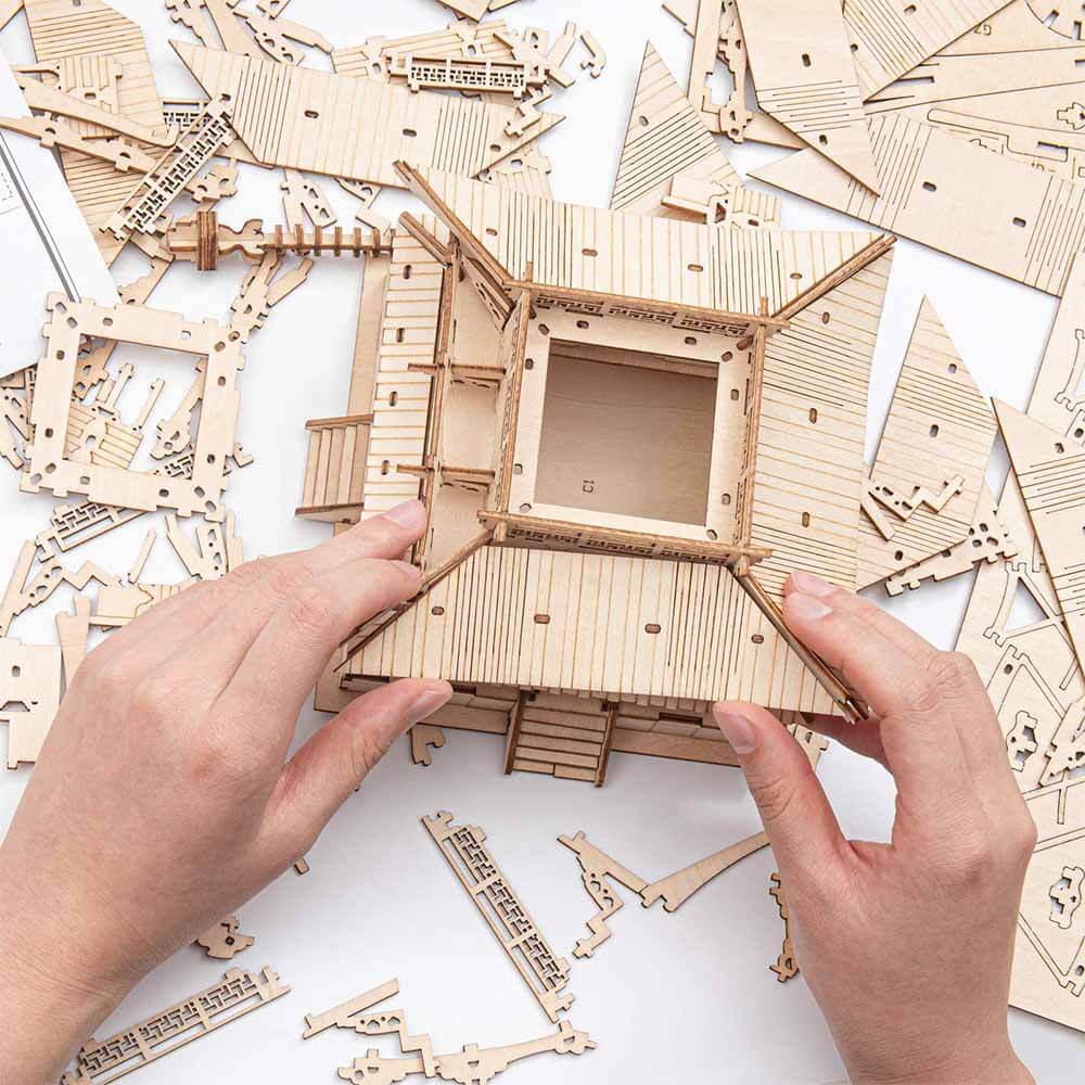 Five-Storied Pagoda Wooden Model Kit – view 3
