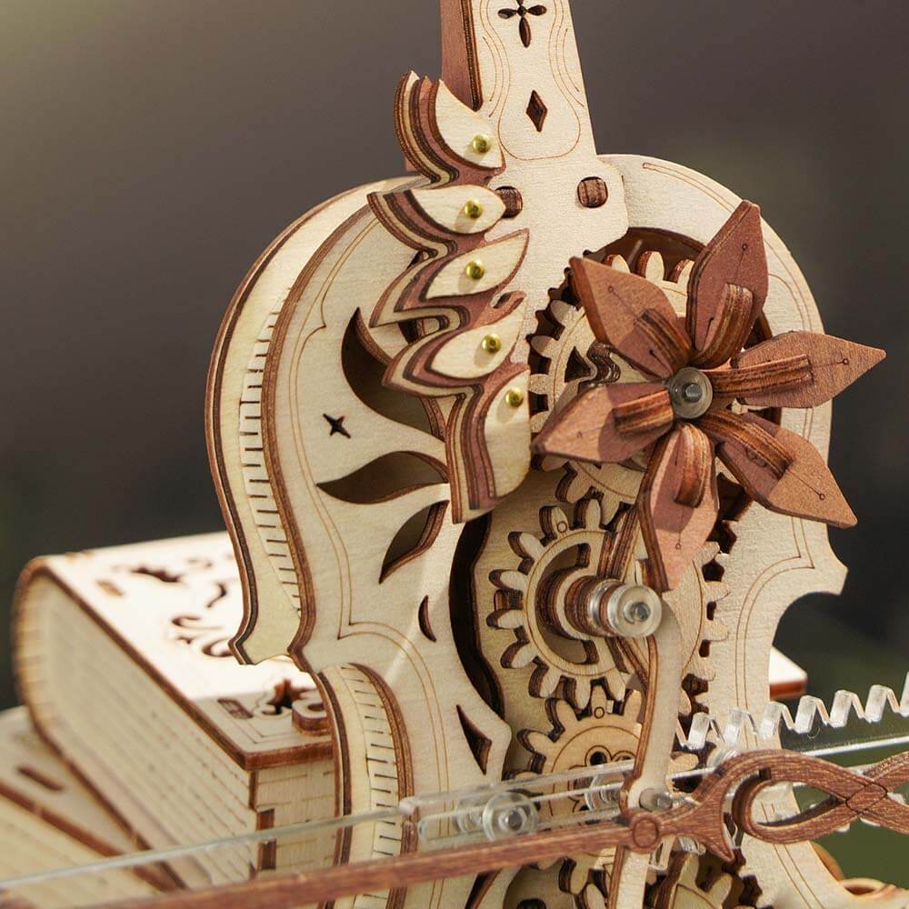 Magic Cello — 24 cm Wooden Mechanical Model Kit (Laser-Cut Plywood) – view 4