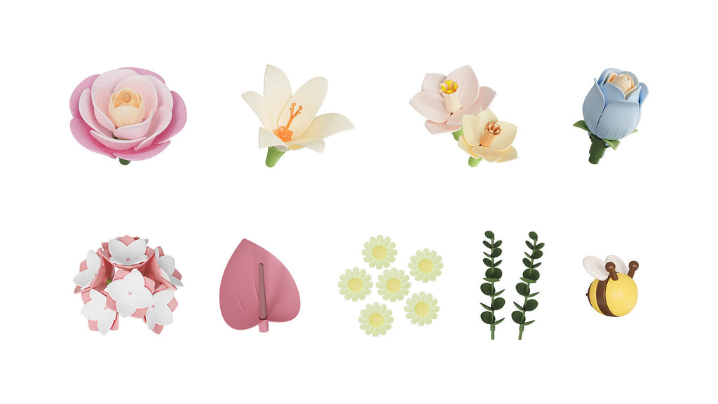 Pastel Floral DIY 3D Puzzle Bouquet – Flower-Box – view 5