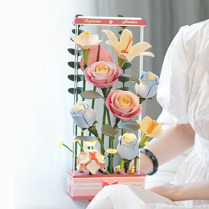Pastel Floral DIY 3D Puzzle Bouquet – Flower-Box