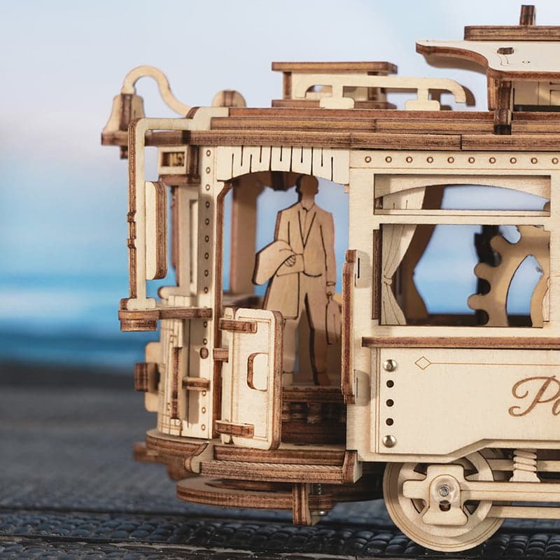 Classic City Tram Model – 1:24 Scale Wooden Mechanical Puzzle – view 14