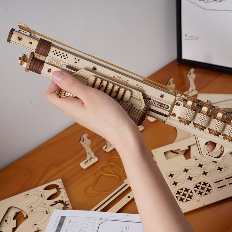 Wooden 3D Shotgun Puzzle Kit — Plywood, 170‑Piece DIY (Non‑Firing) – view 10