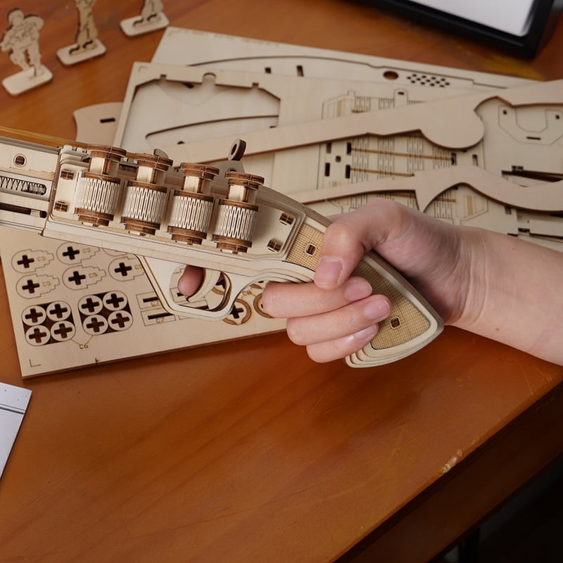 Wooden 3D Shotgun Puzzle Kit — Plywood, 170‑Piece DIY (Non‑Firing) – view 11