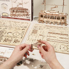 Classic City Tram Model – 1:24 Scale Wooden Mechanical Puzzle – view 7