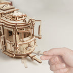Classic City Tram Model – 1:24 Scale Wooden Mechanical Puzzle – view 8