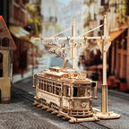 Classic City Tram Model – 1:24 Scale Wooden Mechanical Puzzle – view 6