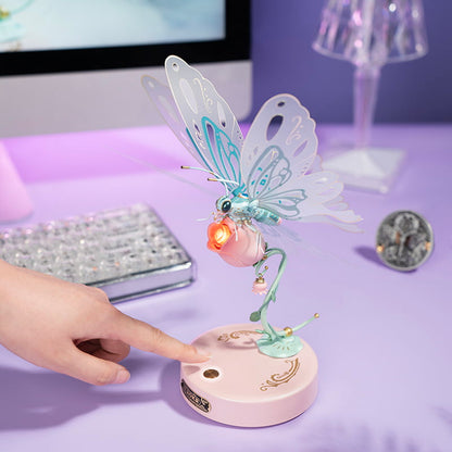 Mechanical Butterfly Model – Educational Decorative Piece with LED Lights