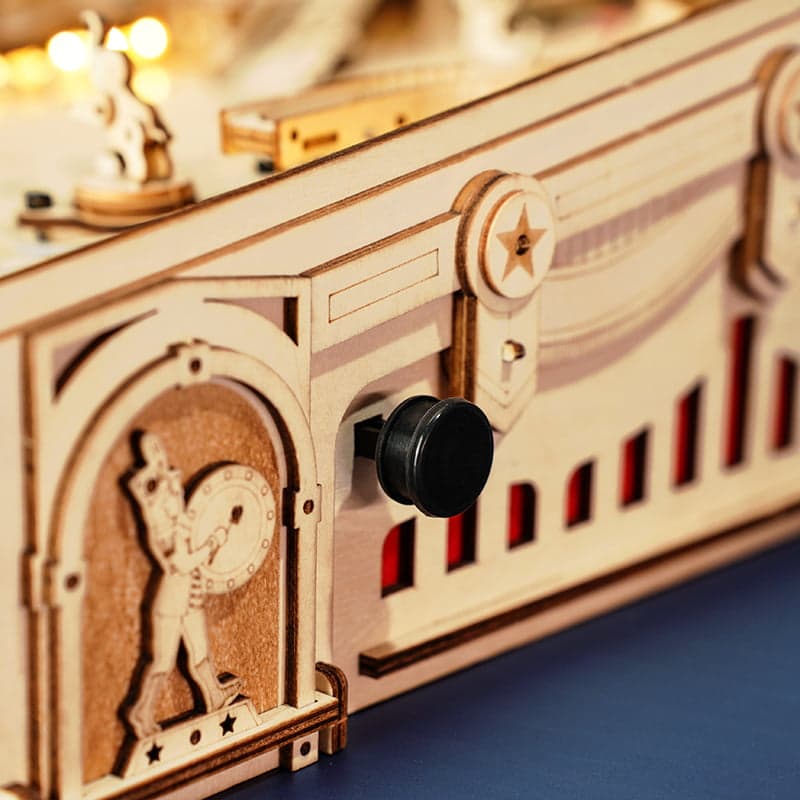 Natural Wood 3D Pinball Model — Laser-Cut Wood Tabletop Kit (482 pcs) – view 6
