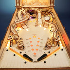 Natural Wood 3D Pinball Model — Laser-Cut Wood Tabletop Kit (482 pcs) – view 7