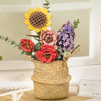 Handcrafted Wooden Flower Bouquet – DIY Decorative Home Décor Kit – view 2