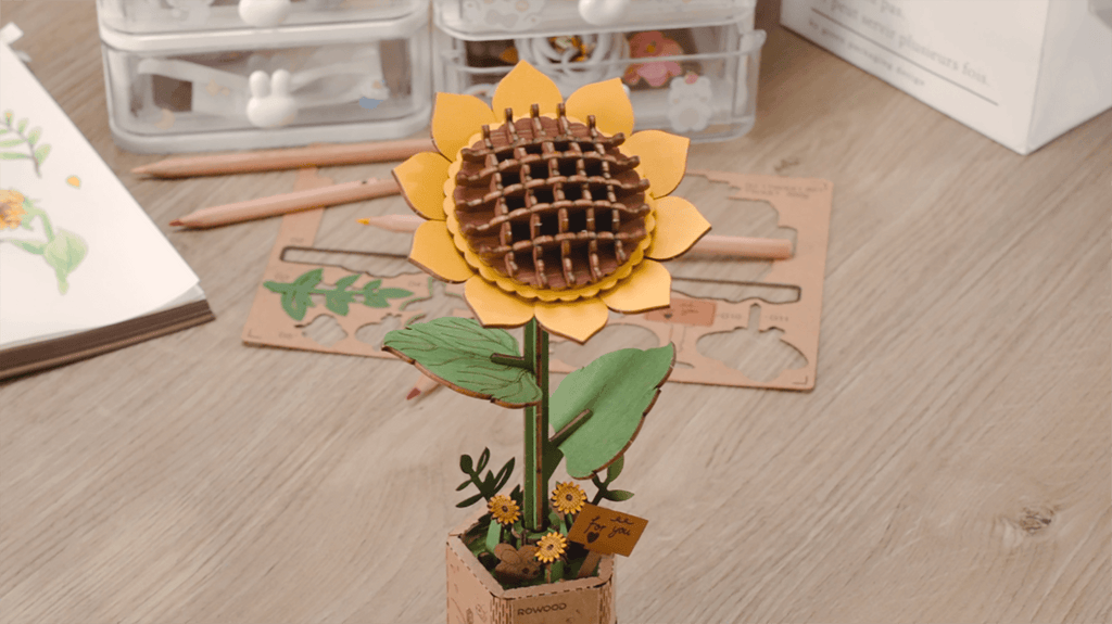 Wooden Sunflower Assembly Craft Kit – DIY Model – view 5