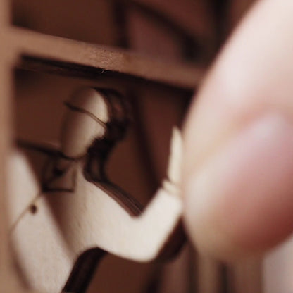 Classic City Tram Model – 1:24 Scale Wooden Mechanical Puzzle