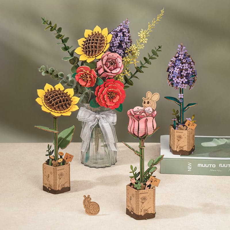 Wooden Sunflower Assembly Craft Kit – DIY Model – view 6