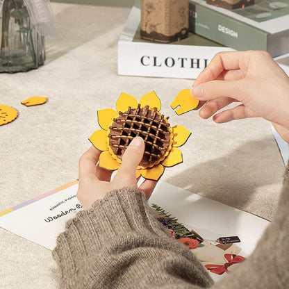 Wooden Sunflower Assembly Craft Kit – DIY Model