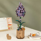 Lilac Wooden Flower Craft Kit – Beautiful DIY Decoration – view 2