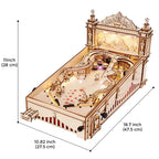 Natural Wood 3D Pinball Model — Laser-Cut Wood Tabletop Kit (482 pcs) – view 17