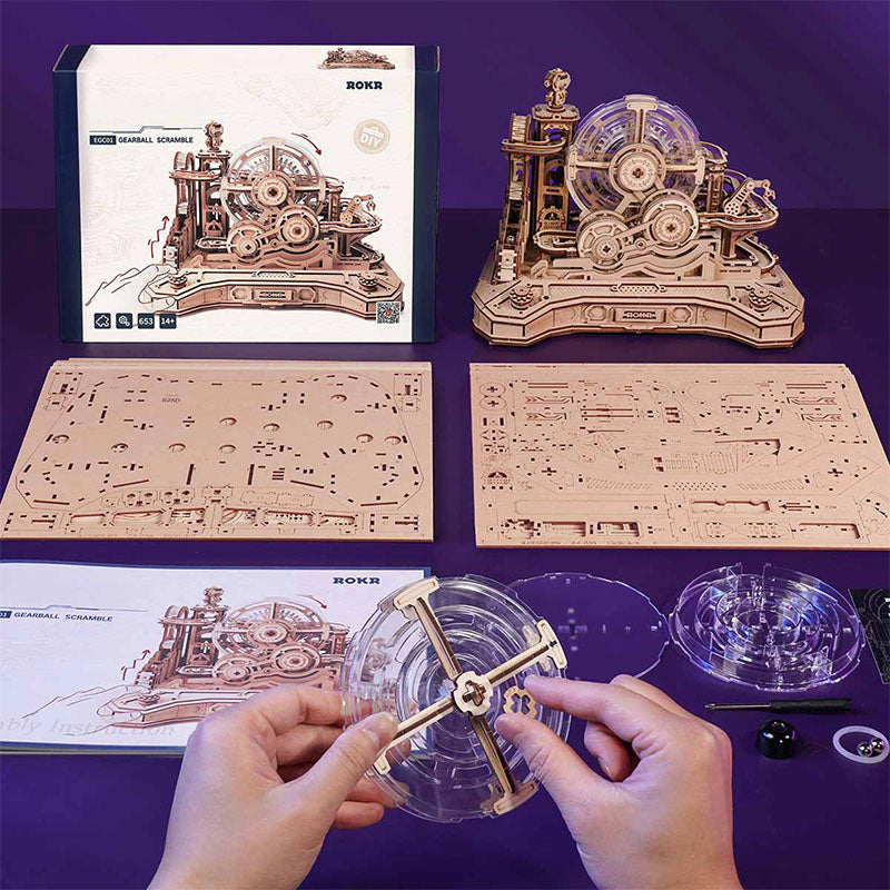 Gear Ball Challenge 3D Wooden Puzzle – Interactive Marble Run – view 5