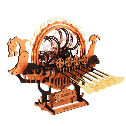 Viking Dragon Ship Wooden Model Kit – Interactive Decor
