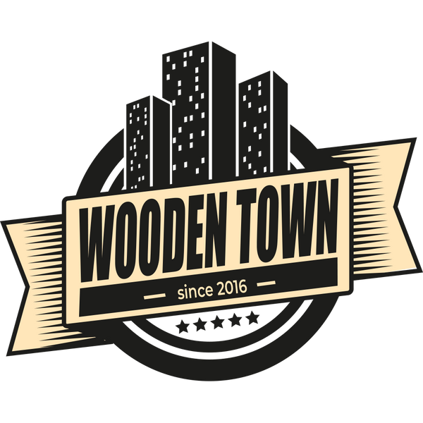 Logo of Wooden Town with text 'Wooden Town since 2016' on a white background