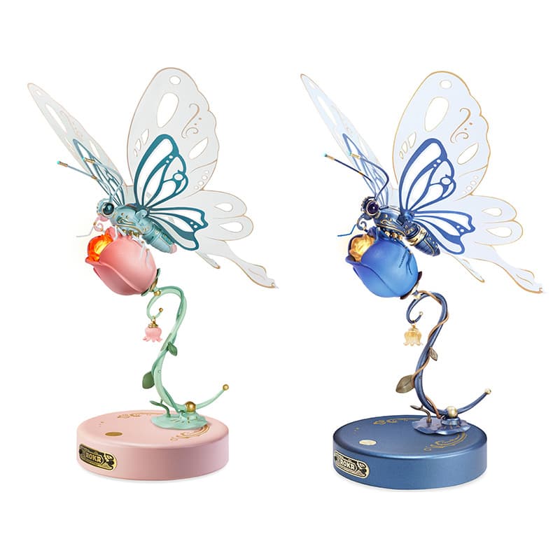 Mechanical Butterfly Model – Educational Decorative Piece with LED Lights – view 9
