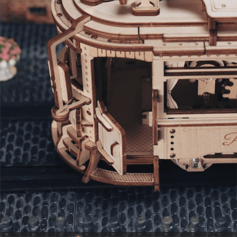 Classic City Tram Model – 1:24 Scale Wooden Mechanical Puzzle – view 15