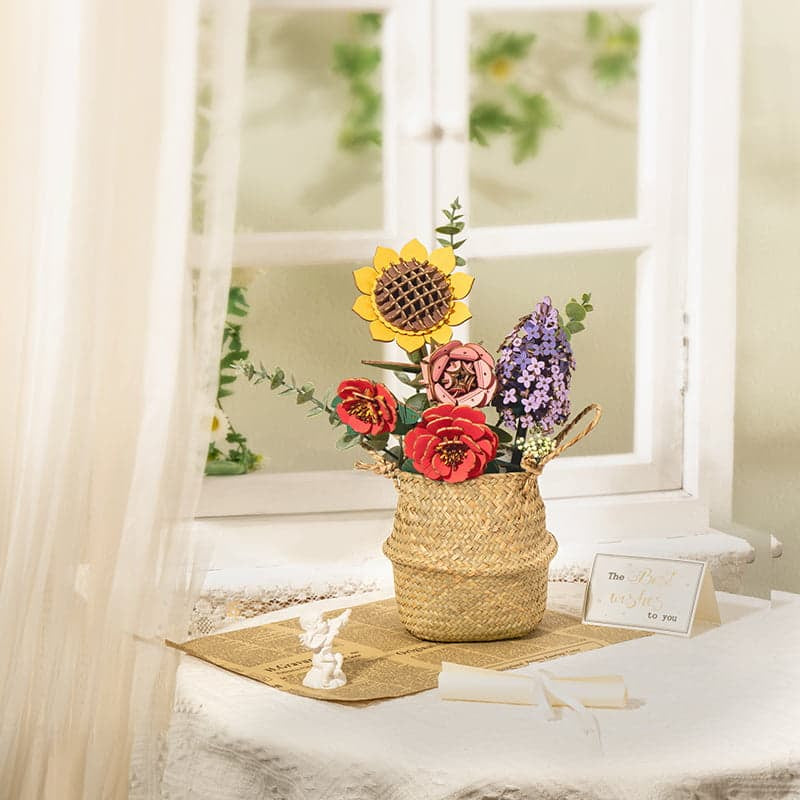 Wooden Sunflower Assembly Craft Kit – DIY Model – view 12