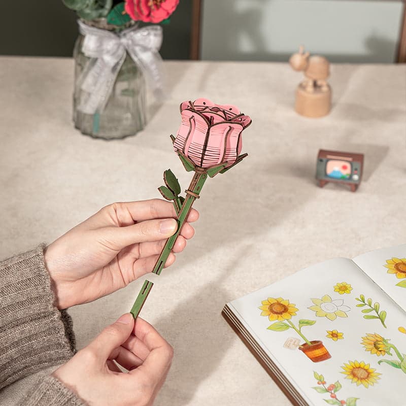 Handcrafted Wooden Flower Bouquet – DIY Decorative Home Décor Kit