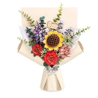 Handcrafted Wooden Flower Bouquet – DIY Decorative Home Décor Kit