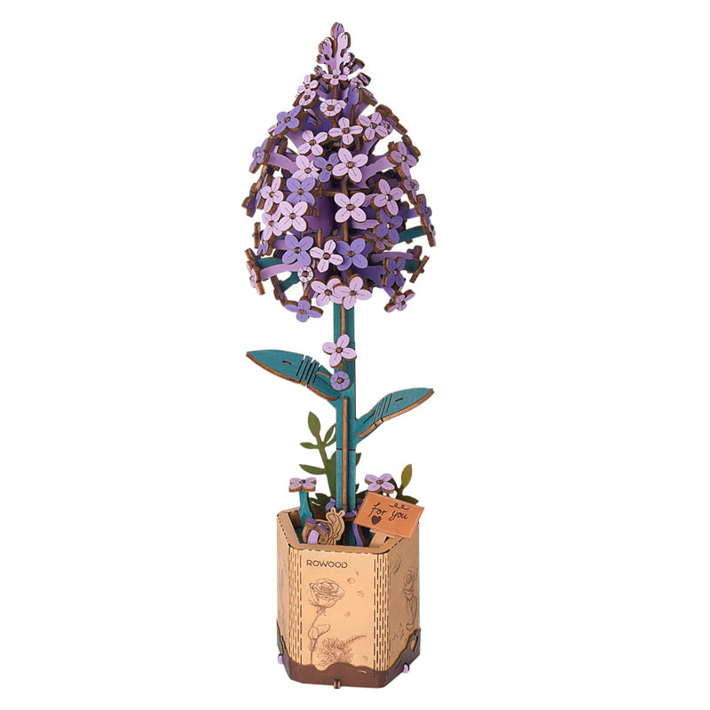Lilac Wooden Flower Craft Kit – Beautiful DIY Decoration – view 17