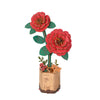 Red Camellia Wooden Assembly Model – Educational Decorative Kit
