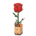 Handcrafted Red Rose Wooden Craft Model – Meaningful Gift – 3D wooden model kit