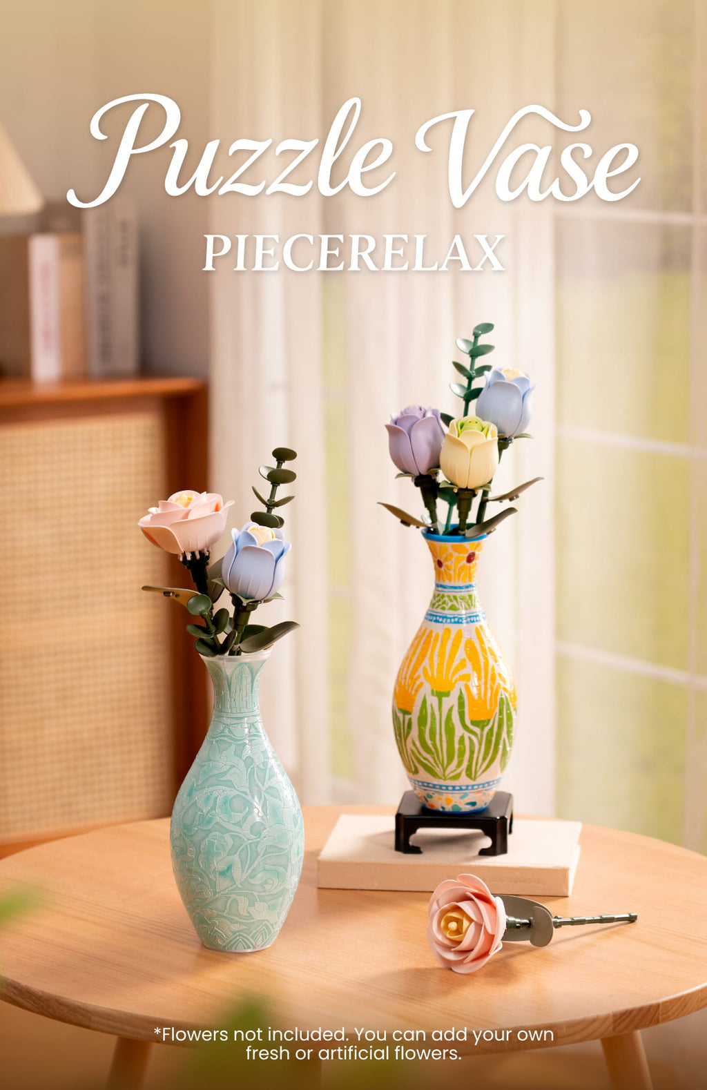 Wooden-Town Emerald Garden Puzzle Vase 3D flower vase puzzle kit – image 5 of 8