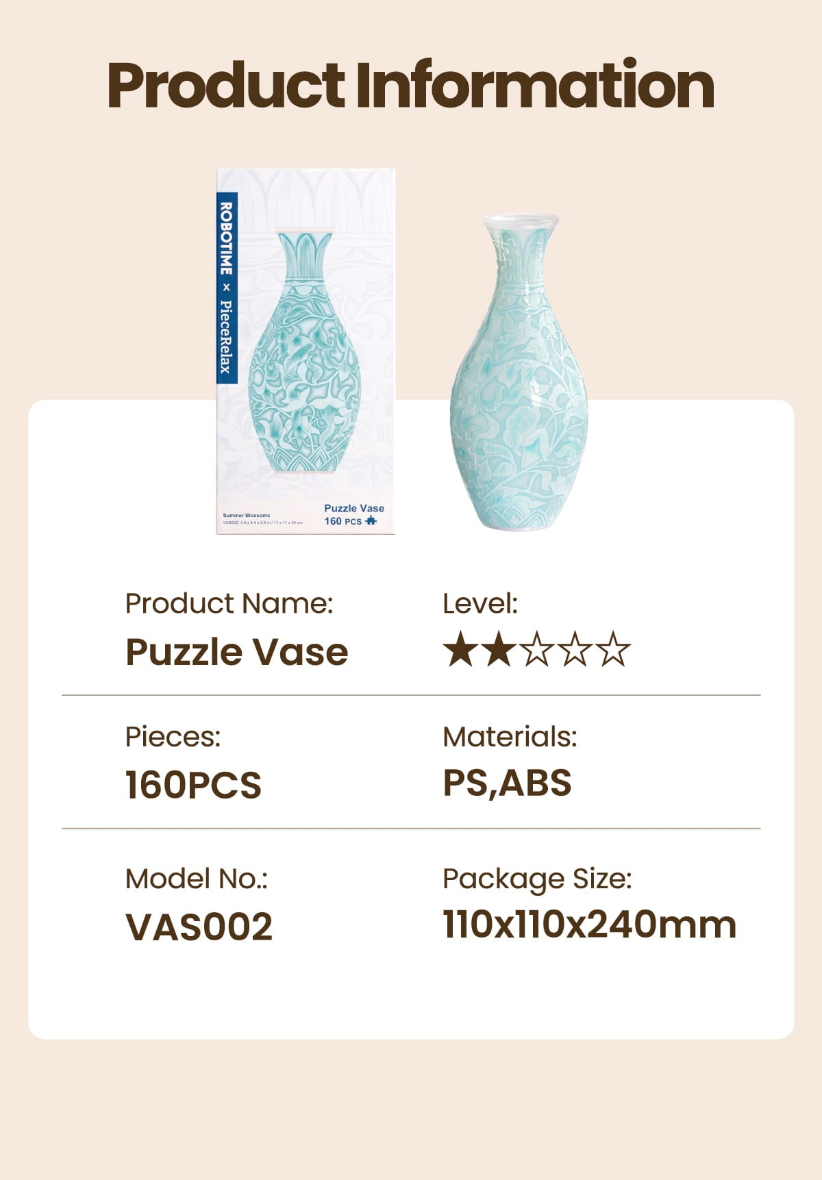 Wooden-Town Emerald Garden Puzzle Vase 3D flower vase puzzle kit – image 4 of 8