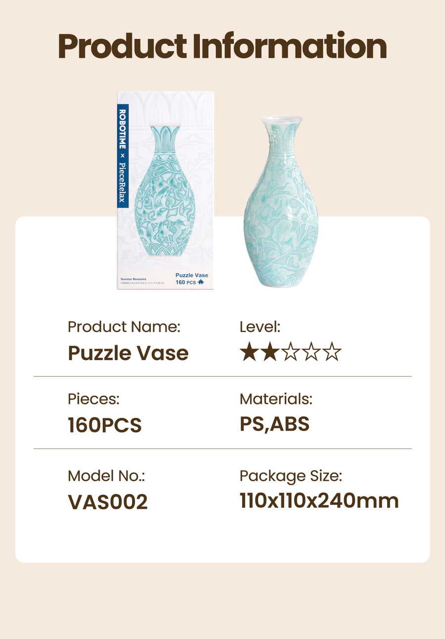 Wooden-Town Emerald Garden Puzzle Vase 3D flower vase puzzle kit – image 4 of 8