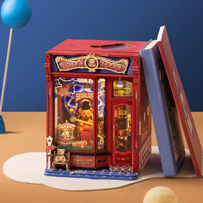 Wooden-Town - Fluffy Bakery 3D Wooden Puzzle Book Nook with LED Light3