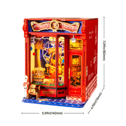 Wooden-Town - Joy Toys 3D Wooden Puzzle Book Nook with LED Light4